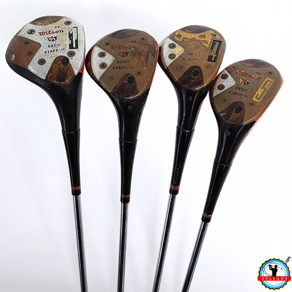 Vintage Wilson Staff-II 4300 Strata Block Wood Set 1,3,4,5 Regular Steel RH Fair - Picture 1 of 16